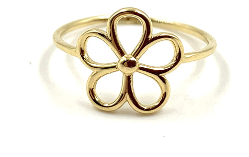 Anillo Para Dama Oro Amarillo   14 K 1.2 Gr  Flor  (nuevo)