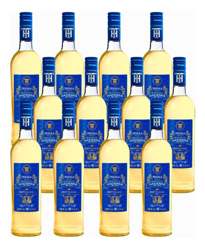 Caja De 12 Tequila Hacienda De Tepa Reposado 1000 Ml