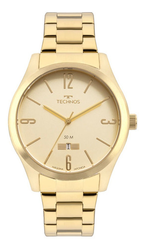 Relógio Masculino Technos Steel Dourado 24 Hs