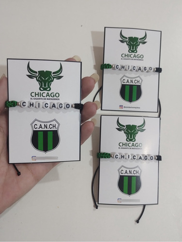Pulsera Equipos De Futbol Clubes Artesanales Chicago 0 Mm