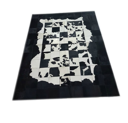 Imagen 2 de 6 de Alfombra Cuero Vaca Patchwork 1,8 X 2,4 M Blanca Y Negra