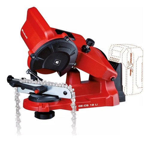 Imagen 3 de 7 de Electrosierra Inalambrica Einhell Motosierra + Afilador + Ba