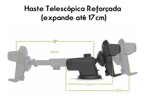Suporte Celular Carro Veicular Trava Automática Anti Queda