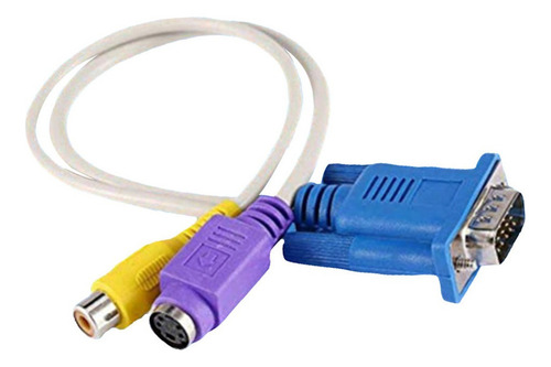 (1) Adaptador Vga Svga A S-video Rca Para Computadora
