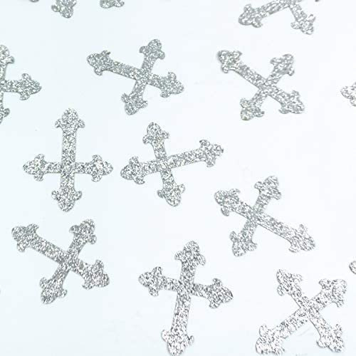 Imagen 1 de 2 de 100 Cuentas De Bautizo Cruz Tabla Confeti Para Decoraciones