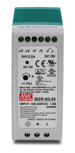 Fuente De Alimentacion Trendnet Ti-m6024 Din-rail De 60w 24v