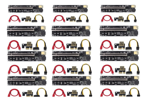 Pack X12 Riser V009s Plus 1x A 16x Pcie Usb 3.0 Rig Mineria