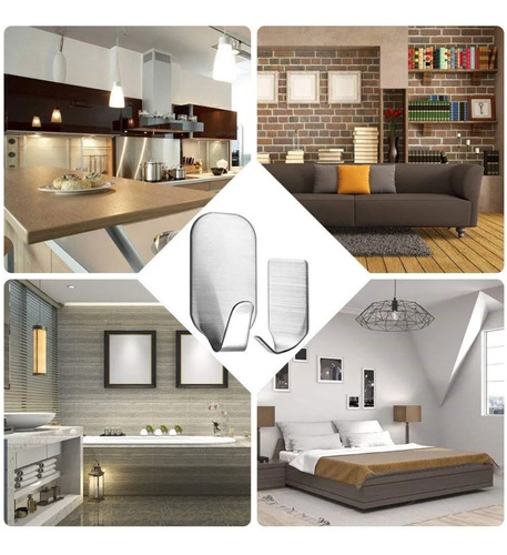 20 Pcs Ganchos Autoadhesivos De Pared Para Baño Toallero