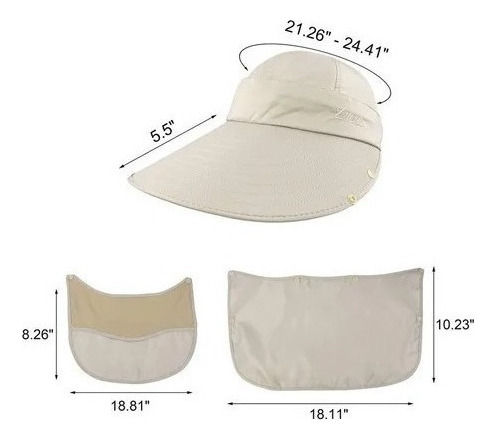 Gorra Con Visera Amplia Y Protección Uv Para Mujer