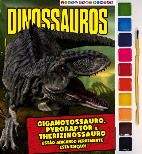 Livro Dinossauros - Livro Para Pintar Com Aquarela, De On Line A (instituição). On Line Editora, Capa Mole, Edição 6 Em Português, 2022