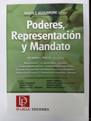 Libro Poderes, Representacion Y Mandato