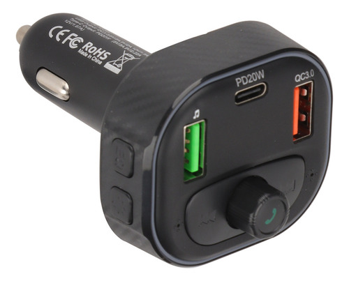 Cargador De Coche Multifunción De Estilo De Fibra De Carbono