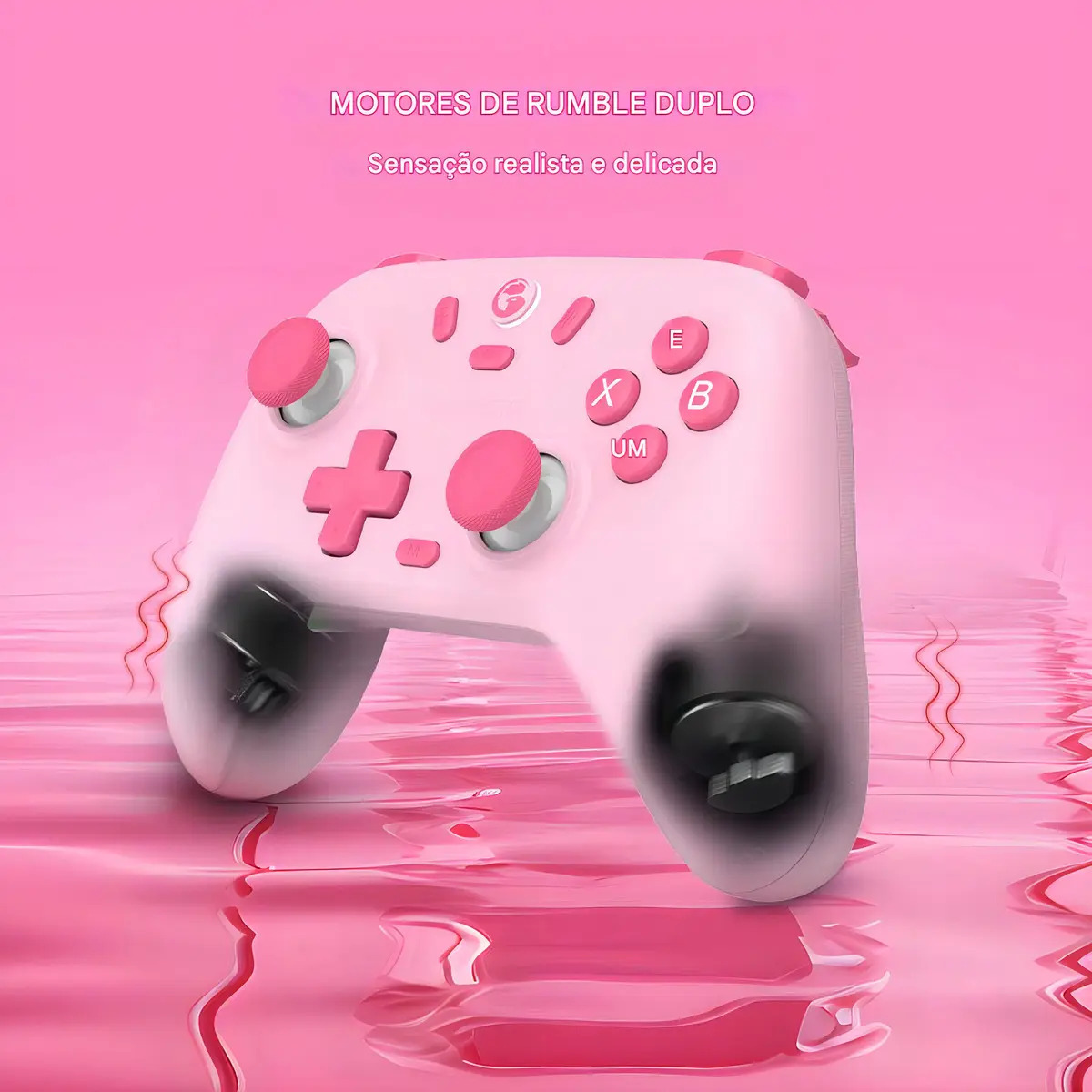 Controle Gamesir T4 Nova Lite Sem Fio Para Pc Switch Android Ios Steam Celular Hall Effect Cor Rosa 8
