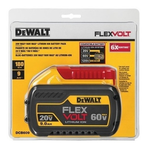 Imagem 2 de 3 de Bateria 9 Ah Lithium Dcb609-b3 20v/60v Dewalt