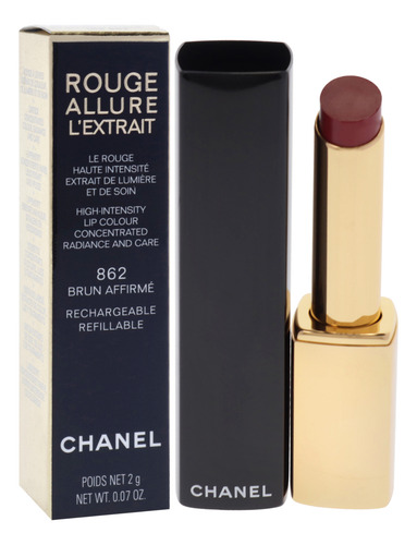Lápiz Labial Chanel Rouge 862 Brun Affirme, Recargable, 2 Ml