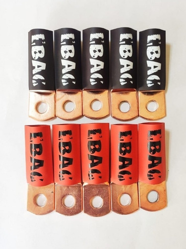 Imagen 1 de 8 de Terminales Ojillo 100% Cobre Calibre 0 Oversized Ebac 20pz.