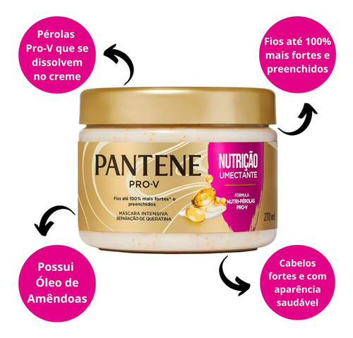 Máscara Intensiva Pantene Pro-v Nutrição Umectante 270ml