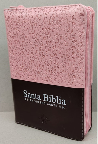 Biblia Reina Valera 1960 Letra Mayor Pjr Rosa Canto Floreado