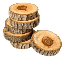 Comprar Bases De Madera Para Centros De Mesa Rústicas 4 Pza 20cm