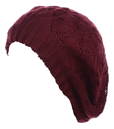 Byos Sombrero De Boina Francesa De Punto Suave De Crochet Co