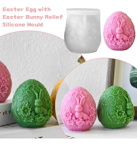 Molde 3d De Silicona Para Huevos De Pascua Y Velas De Aromat