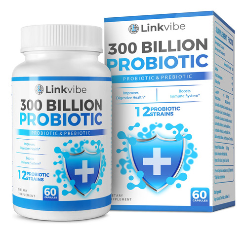 Linkvibe Probiotico De 300 Mil Millones De Ufc, 12 Cepas De