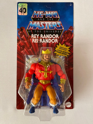 King Randor Motu Origins Retro Mattel Wave 10 Rey Unpunched (Usado)