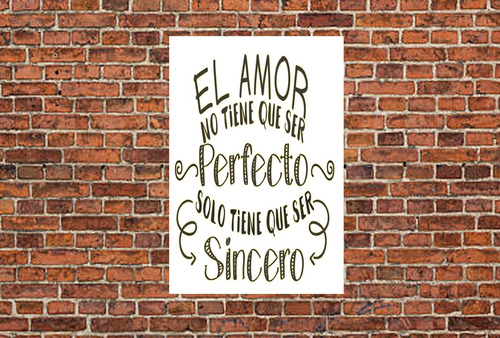 Vinilo Decorativo 50x75cm El Amor No Tiene Que Ser Perfecto