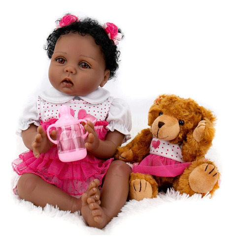 Milidool Muñeca De Bebé Recién Nacida Afroamericana Con