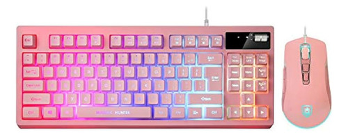 Combo De Teclado Y Mouse Rgb Para Juegos, 87 Teclas Teclado 