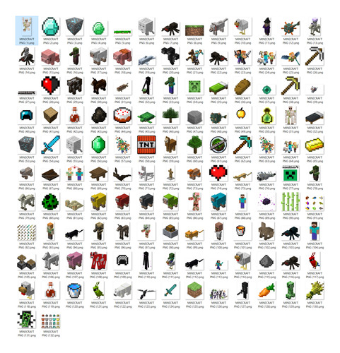 Pack 130 Diseños Png Minecraft Sublimacion Dtf Imprimir