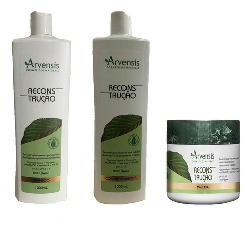 Kit Arvensis Reconstrutor Vegano 1l Sh+cond+masc 500g