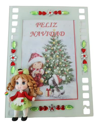 Portaretratos Navidad De Santa Claus Y Galleta Navideña T1