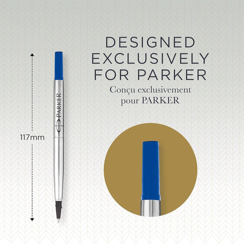 Repuesto Para Pluma Parker Quink Roller Fino Tinta Azul