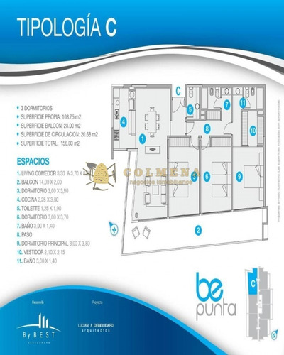 Be Punta - 3 Dormitorios Zona Shopping- Ref: 2717