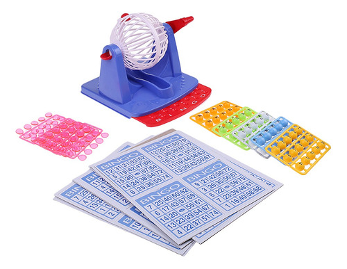 Juego De Bingo De Plástico Con Tarjeta De Jaula Y Bolas Jueg