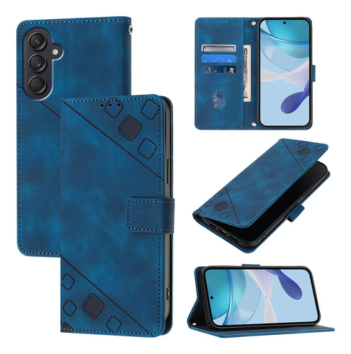 Funda Tipo Cartera Con Tapa En Relieve Para Galaxy M55