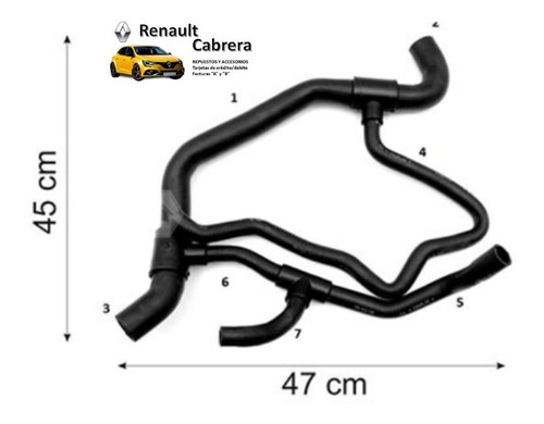 Manguera Radiador Inferior Kangoo 1.9 Con A/a 