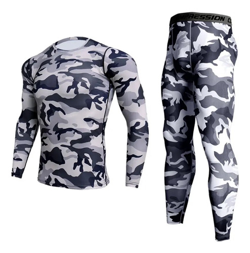 Ropa Interior Térmica De Camuflaje Para Hombre, Térmica Larg