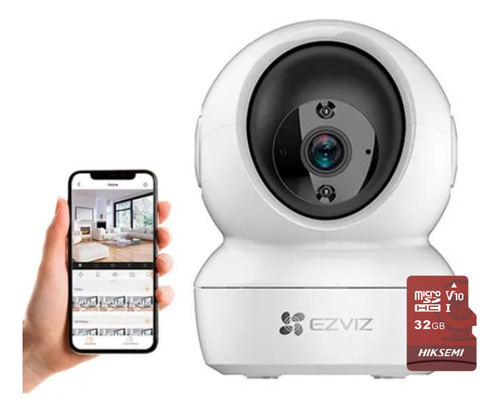 Cámara Mini Ezviz Ip Pt 4mp 360 Audio Seguimiento Inteligencia Memoria 32gb / Cs-h6c 4mp