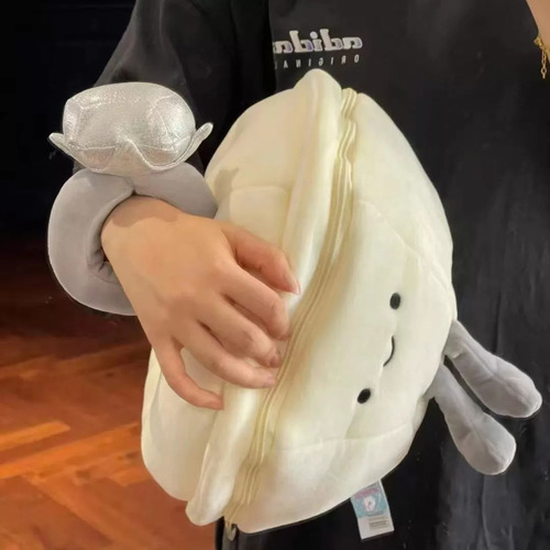 Nuevo Estuche De Felpa En Forma De Almeja Con Anillo De