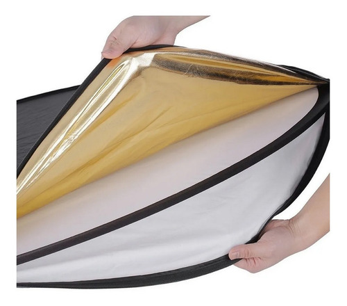 Imagem 2 de 5 de Rebatedor Fotografico Circular Com 110cm 5x1 Cores Com Bolsa