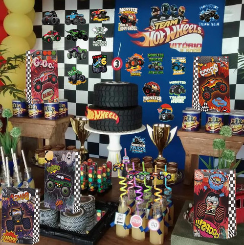 Set De Obsequios Para Fiestas De Cumpleaños De Monster Jam C