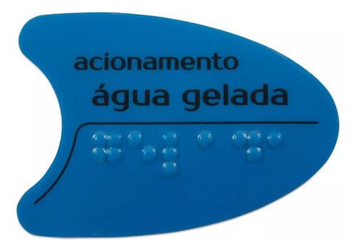 Adesivo Botão Lateral Azul Para Bebedouros Ibbl