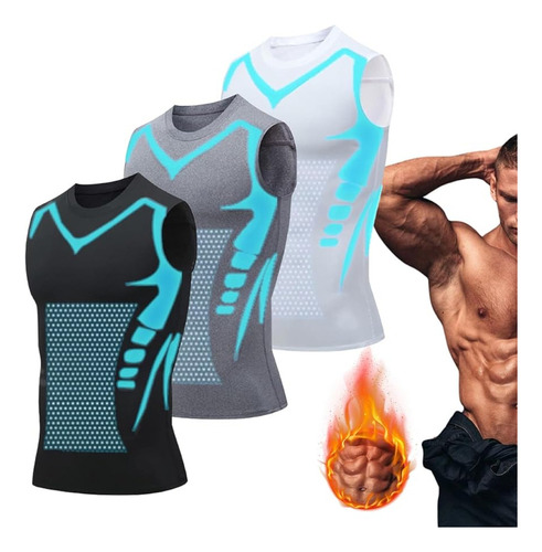 Paquete 3 Camisetas Moldeadoras Iones Energxcel Para Deporte