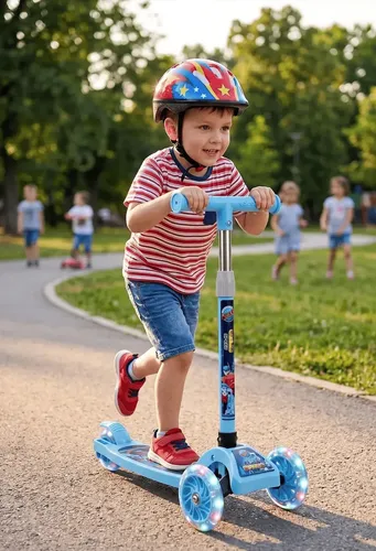 Patinete Infantil 3 Rodas Menino Azul