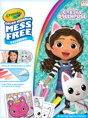 Crayola Gabbys Dollhouse Color Wonder, 18 Páginas Para Col.