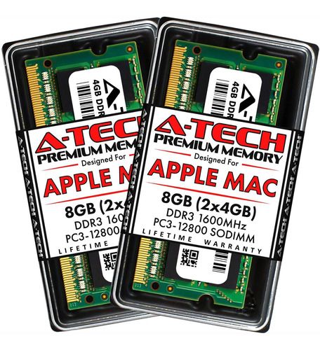 A-tech 8gb Kit (2x4gb) Ram Para Apple Macbook Pro (mediados