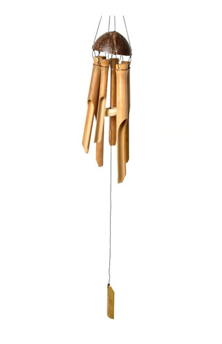 Imagen 2 de 5 de Llamador Decorativo Bamboo Hecho En India 30 Cm
