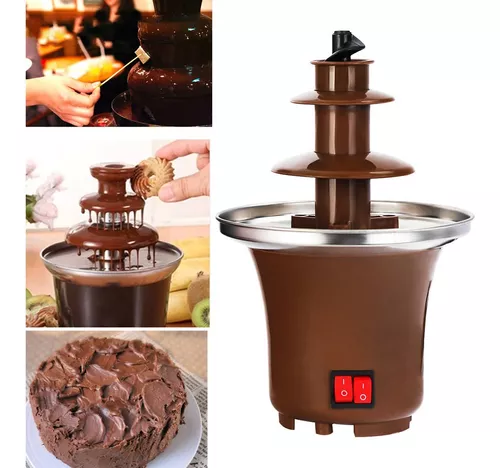 Fuente de chocolate para el hogar de tres capas, fondue de